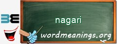 WordMeaning blackboard for nagari